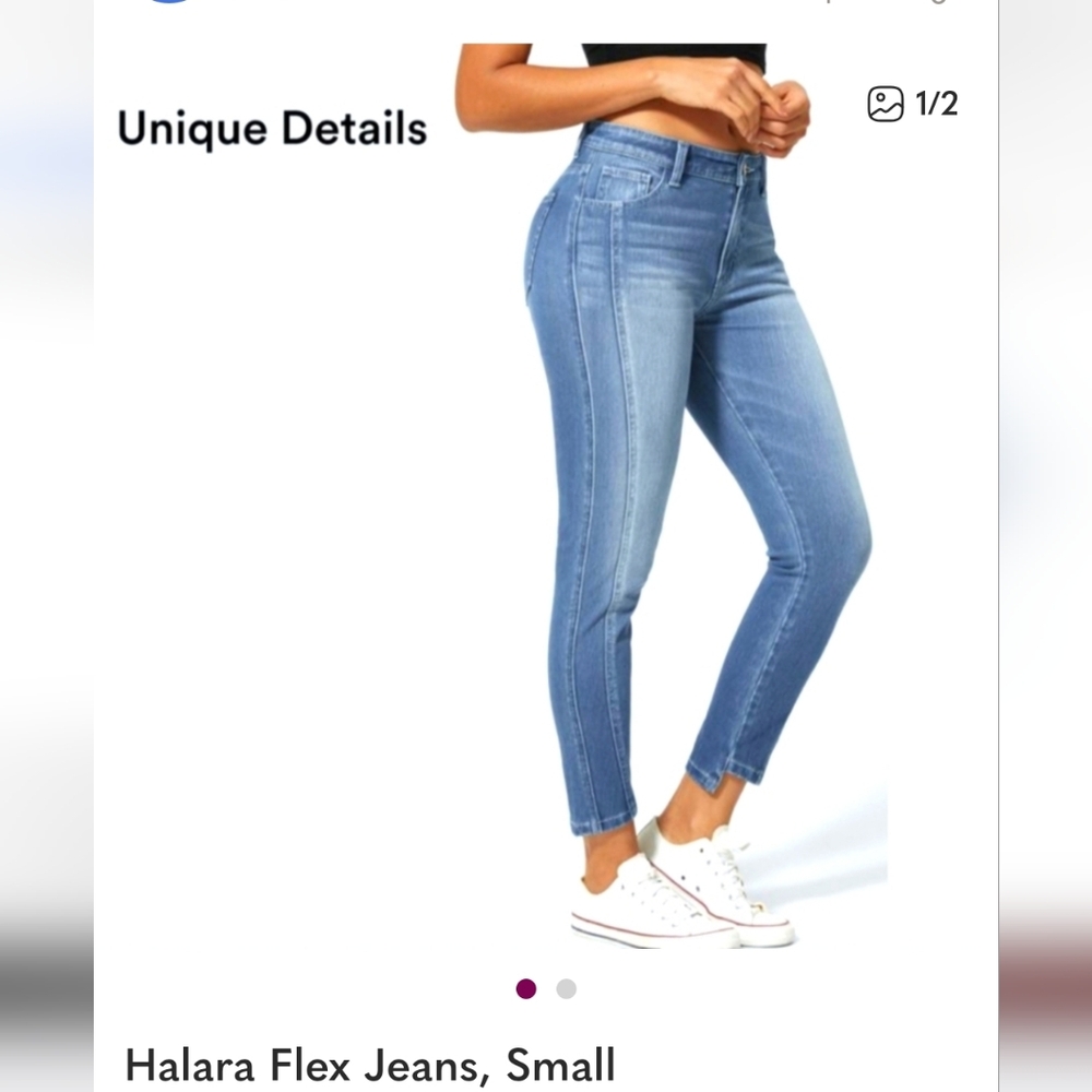 HALARA Women's Light Blue Ankle Jeans